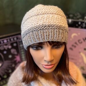 "Shades of Cozy" Hand-Knit Textured Beanie